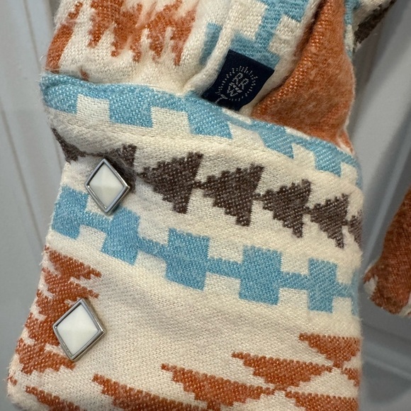 Rockmount Women's western Flannel Jacquard Shirt in Ivory & Brown - Picture 8 of 8